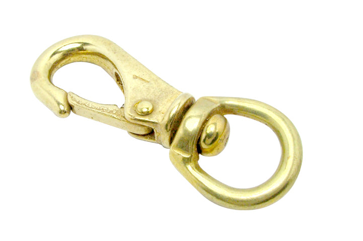 B251/BUY SOLID BRASS SWIVEL EYE SNAP - (CLEARANCE SALE)