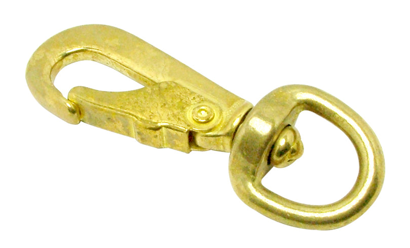 B830/BUY SWIVEL SPRING SNAP SOLID BRASS - (CLEARANCE SALE)
