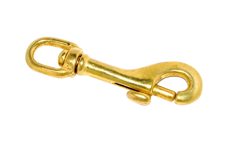 B5025/BUY SOLID BRASS SWIVEL EYE PISTON SNAP - (CLEARANCE SALE)