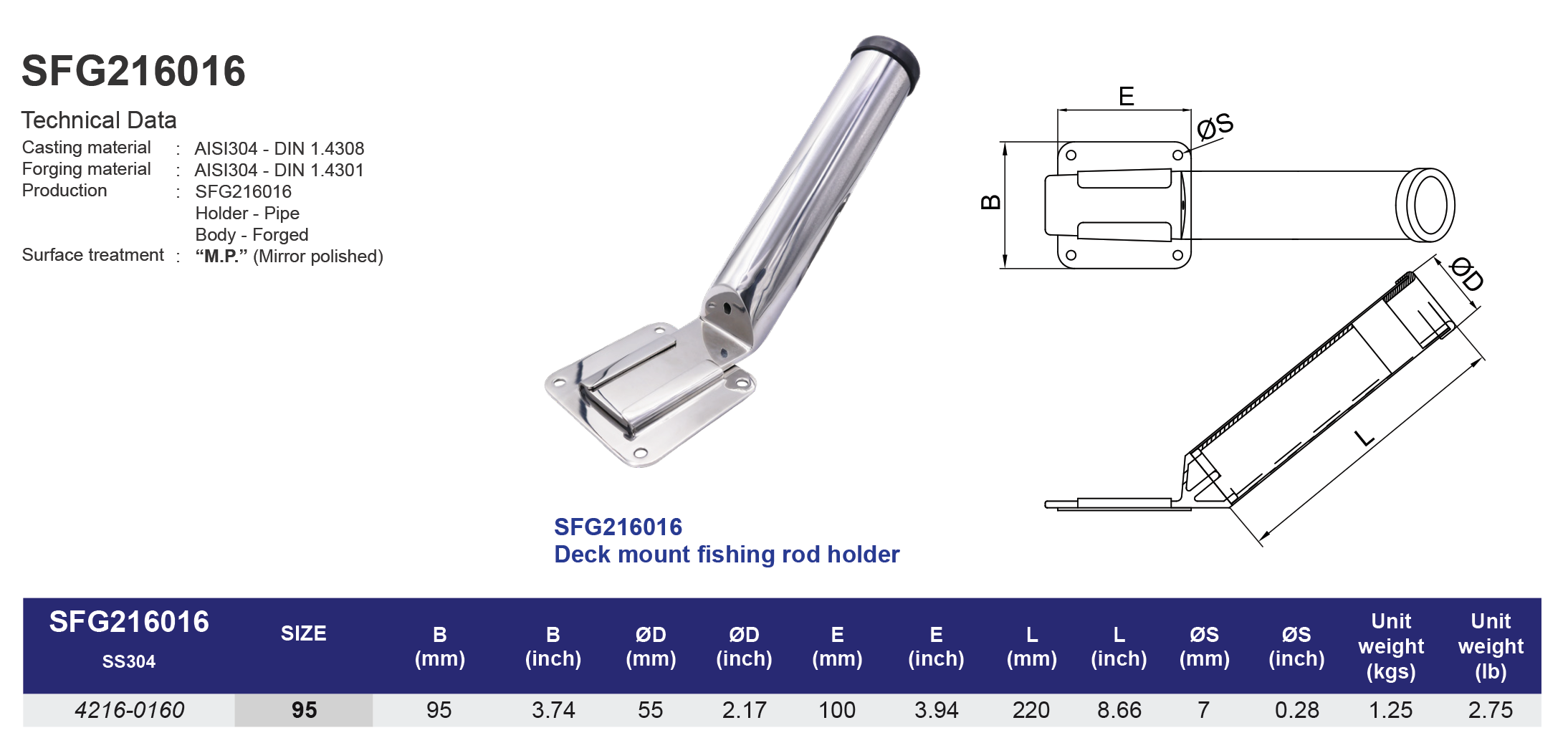 SFG216016 Removable rod holder