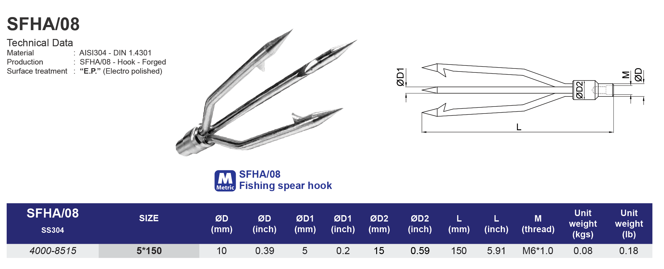 SFHA/08 Fishing spear hook