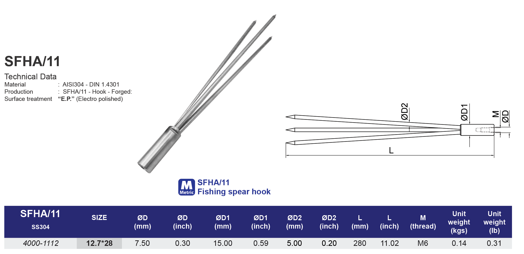 SFHA/11 Fishing spear hook