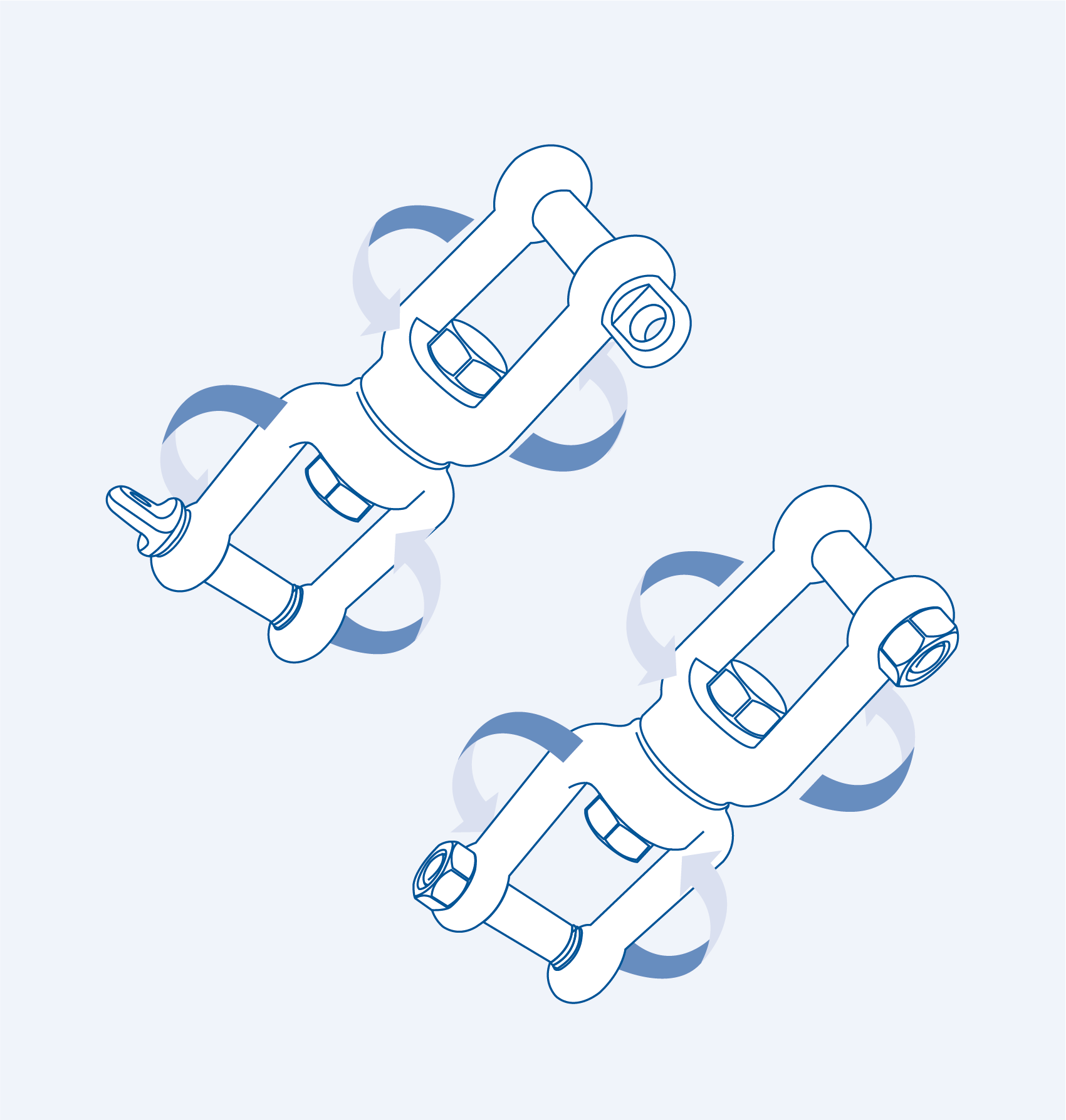 S0182I Swivel (jaw and jaw with internal hexagon pin) - 316