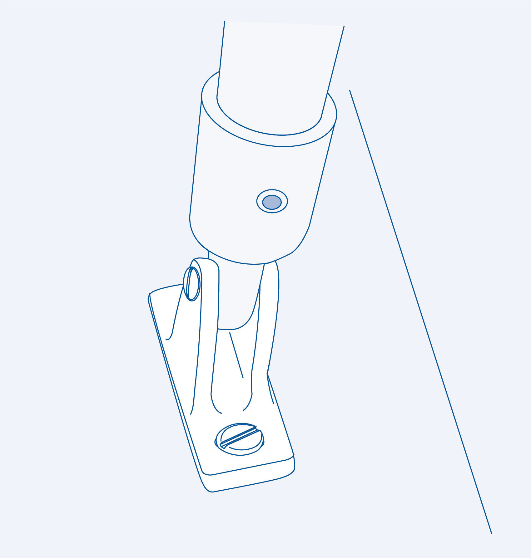 S31606A Deck hinge (angle side mount with removable pin) - 316