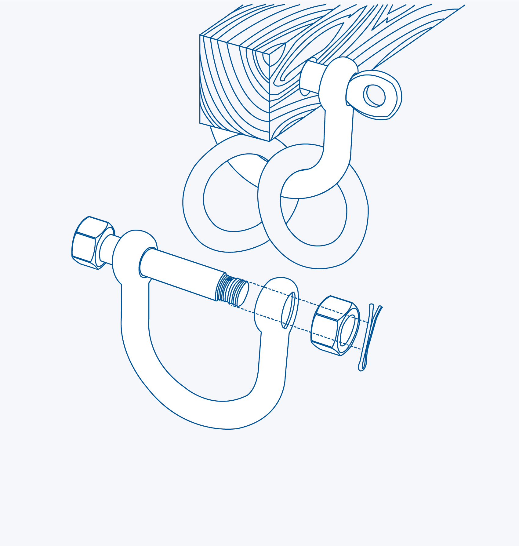 S360WO Wide D-shackle - 316