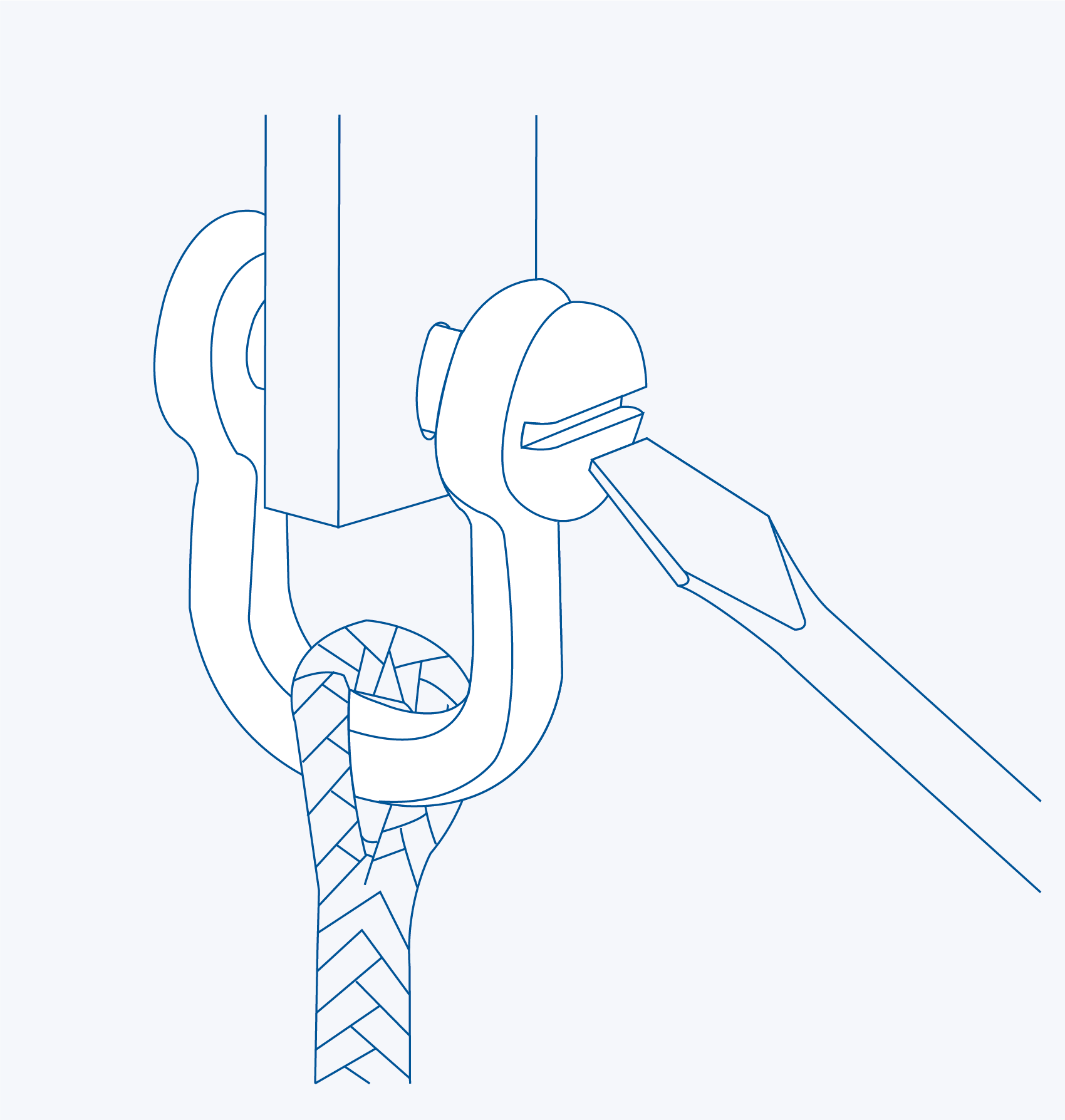S361RF Light D-shackle (flat screw pin) - 304