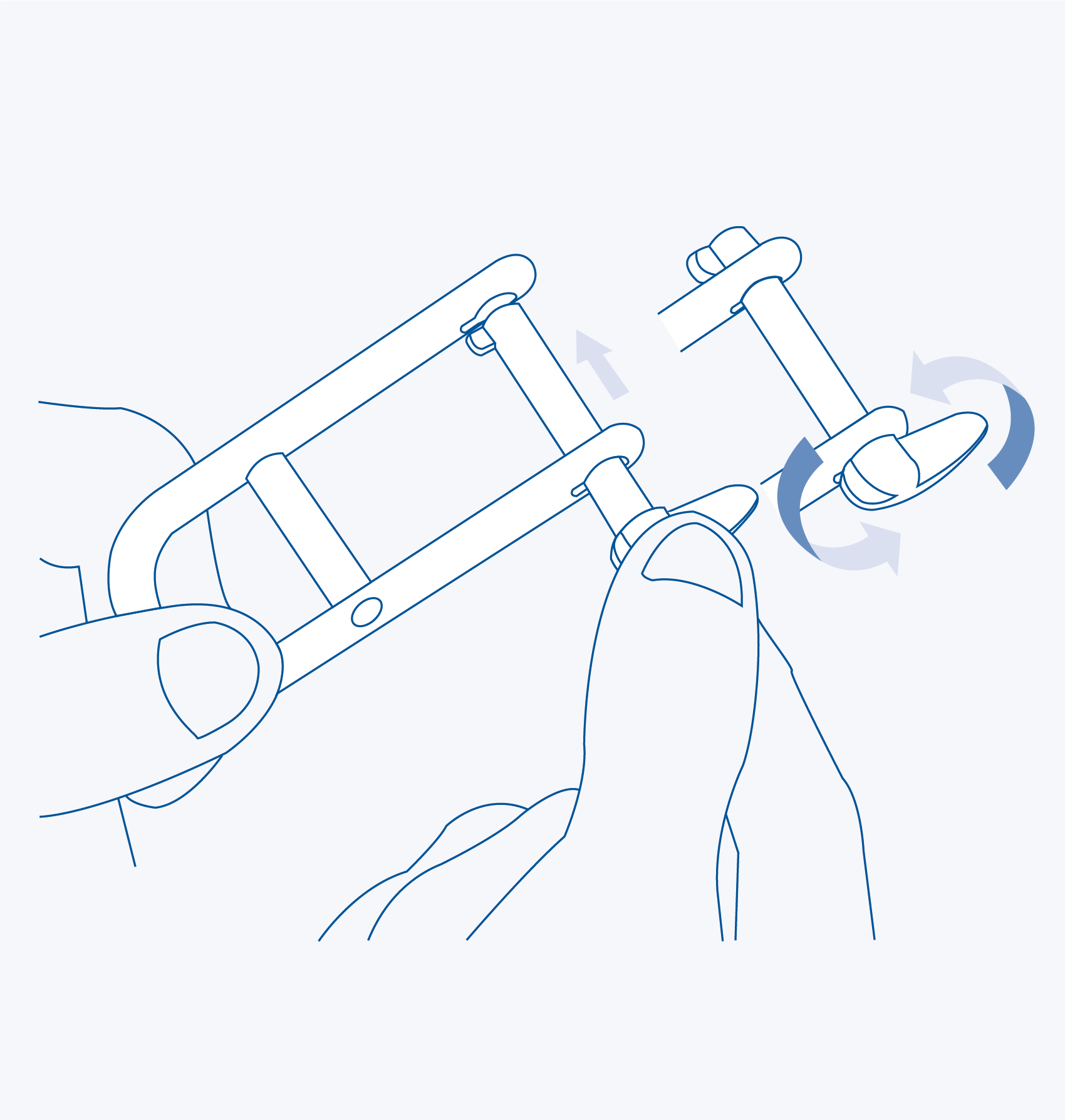 S365DLK Halyard shackle (cross bar with locking pin) - 316