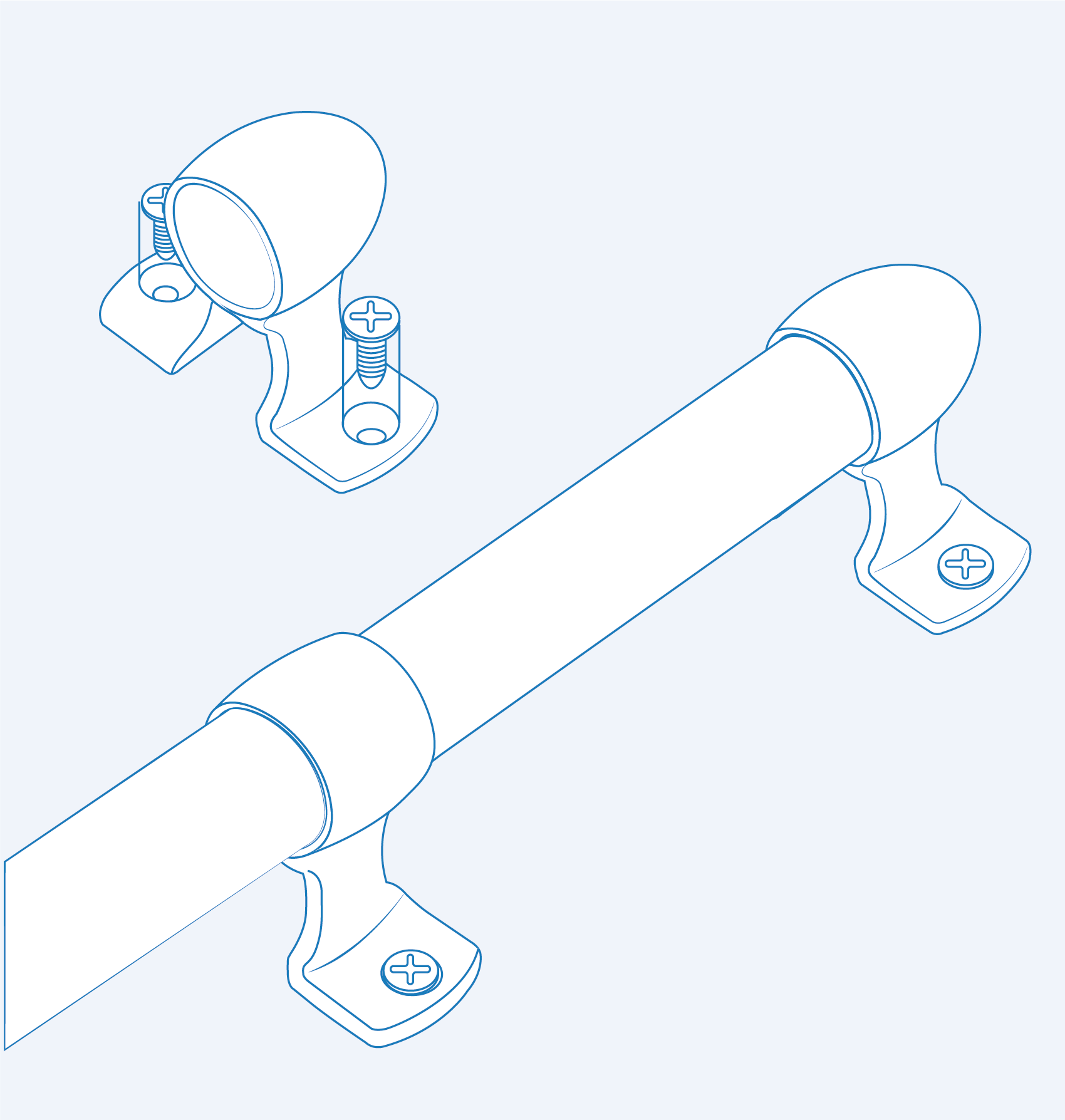 S391 Rail fitting (top side cap) - 316