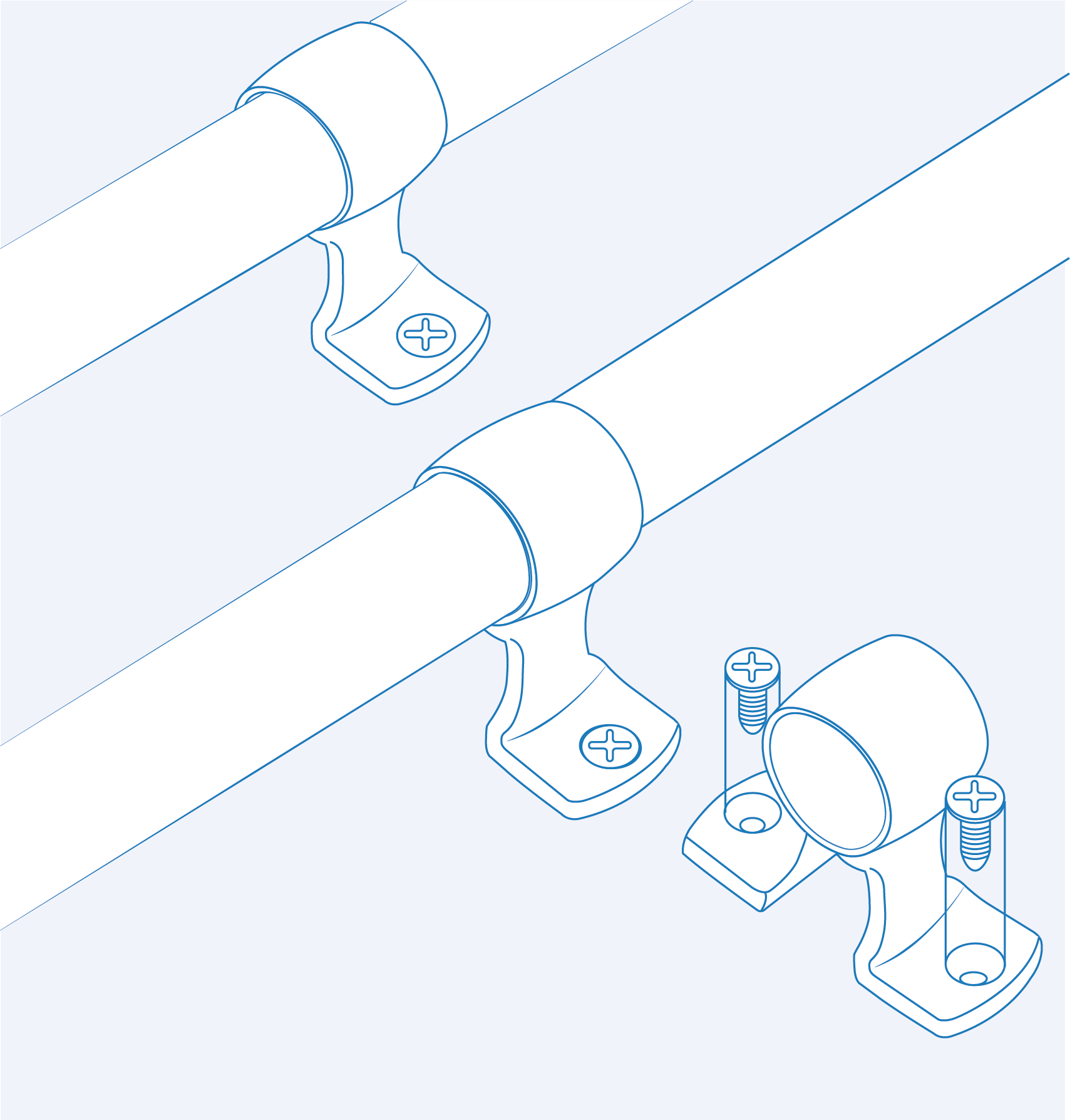 S392 Rail fitting (central cap) - 316