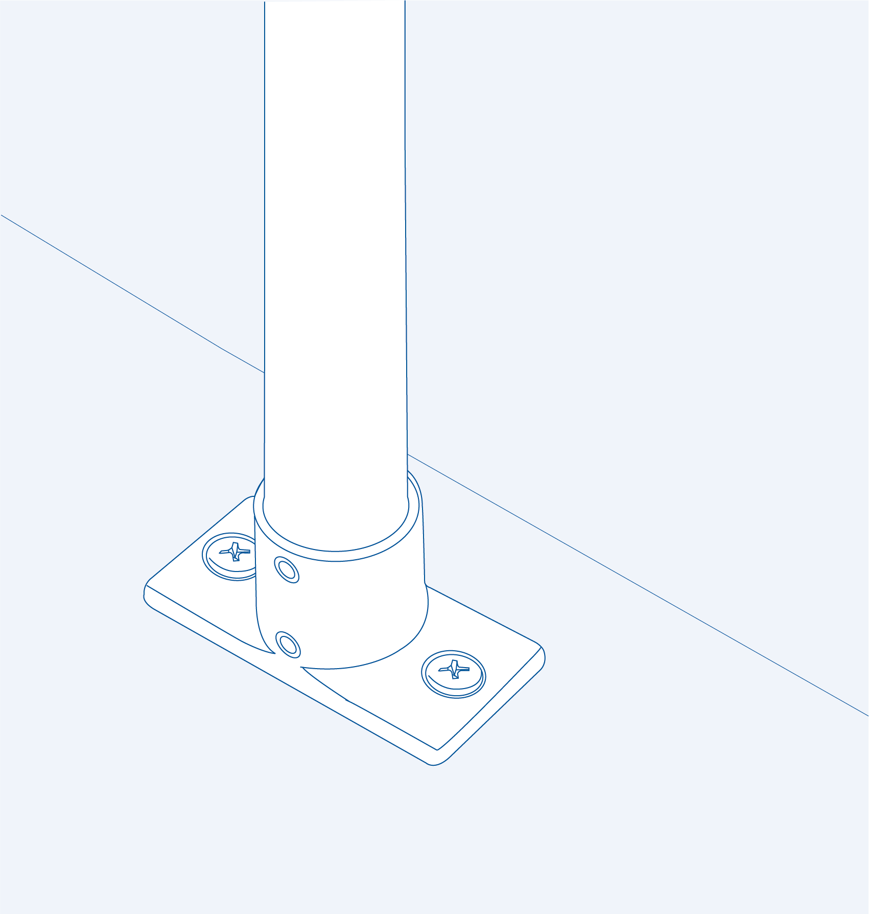 S393 Rail fitting (deck cap) - 316