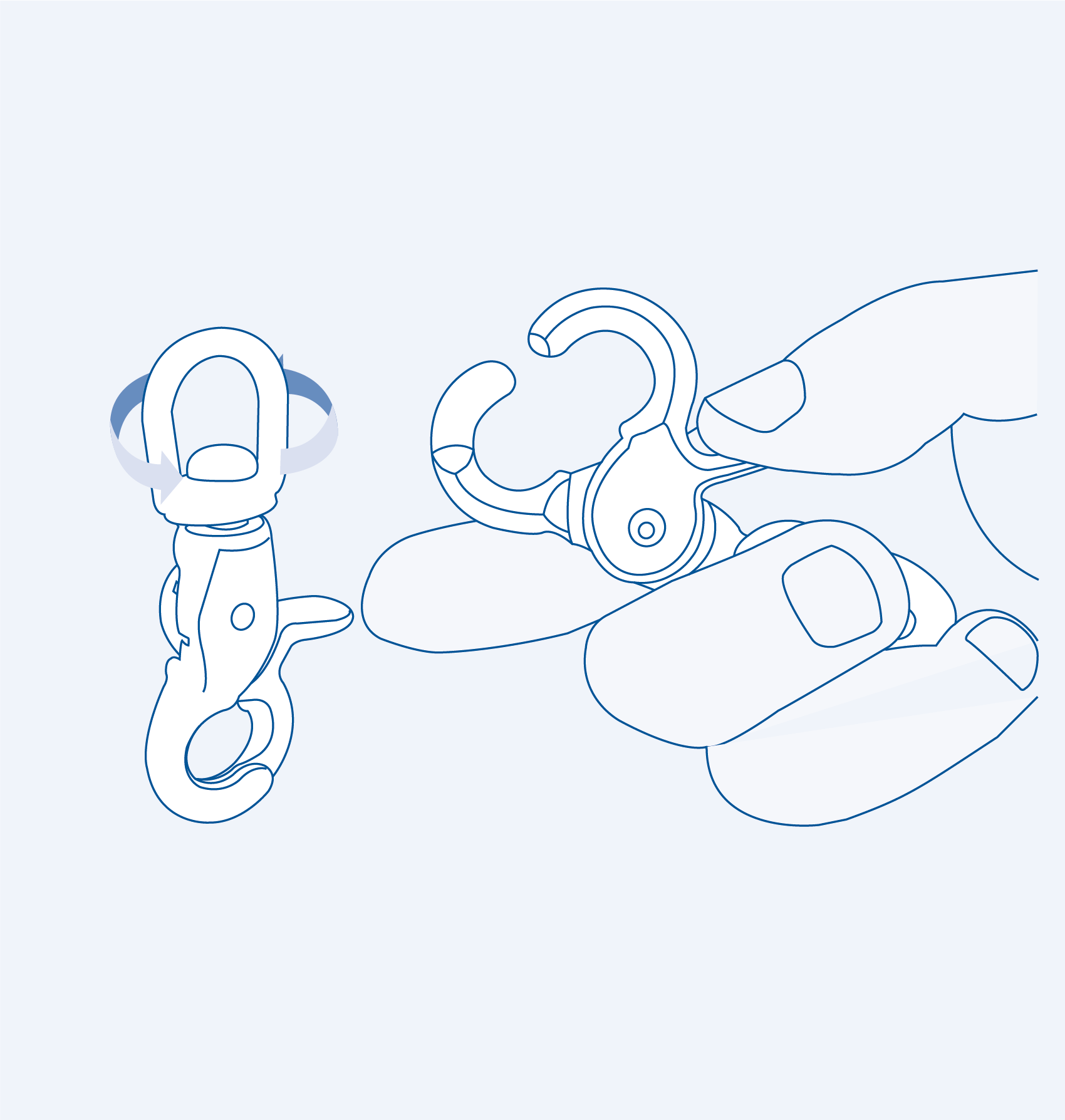 S5013 Tiger snaps (swivel end) - 316