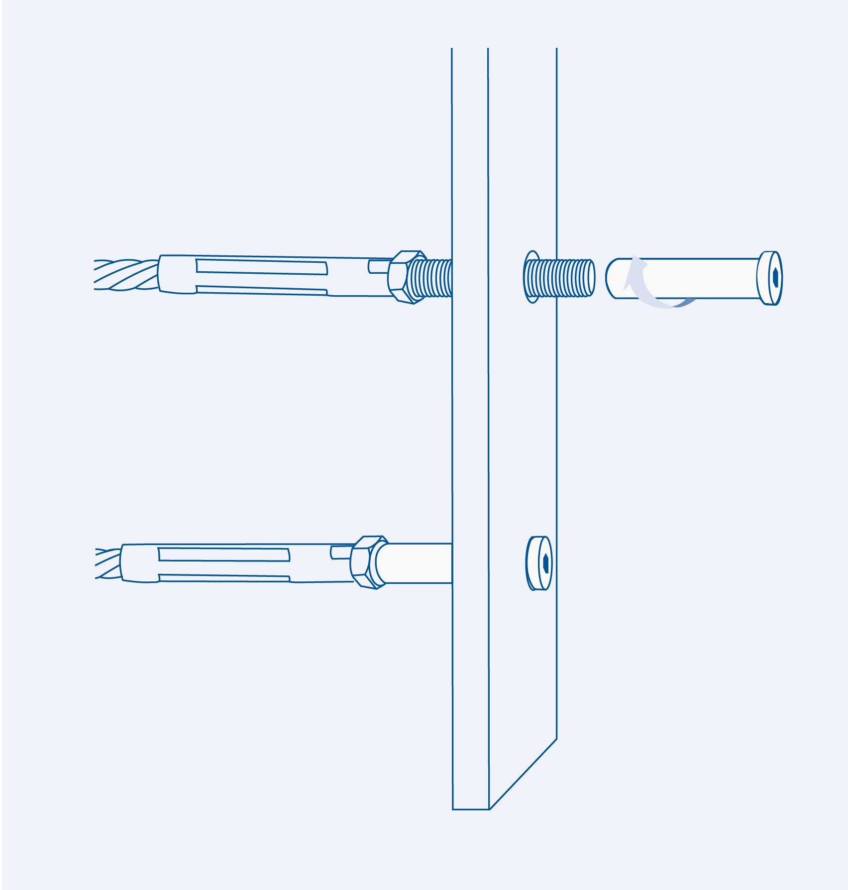 S7500i Internal threaded ends with sunken hexagonal - 316