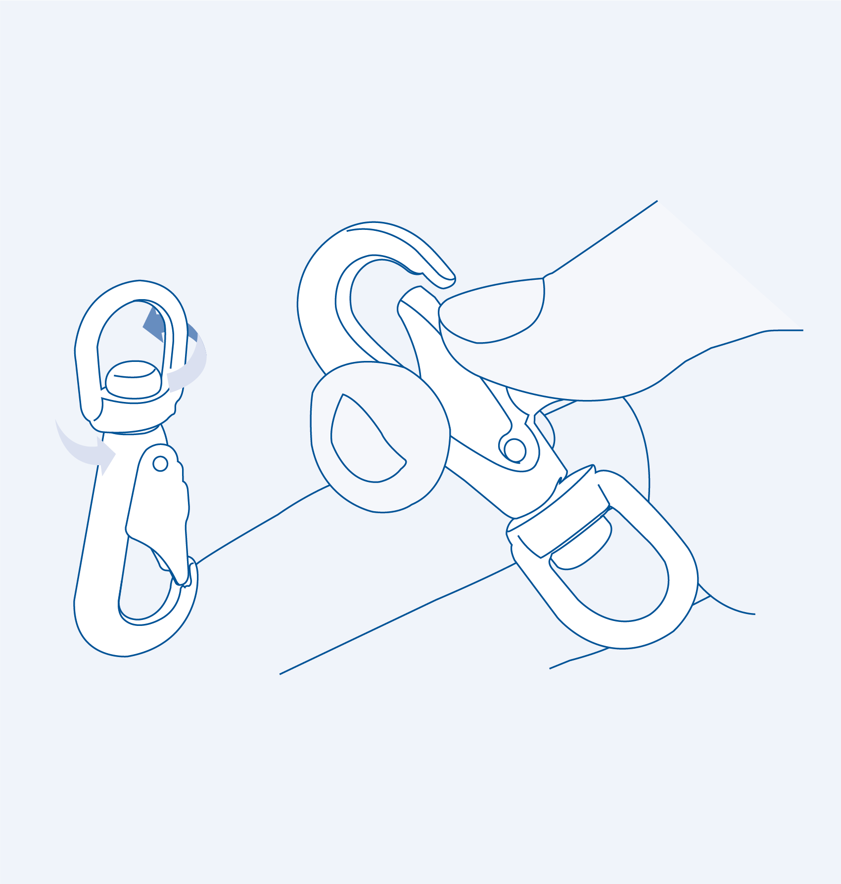 S830 Light eye snaps (swivel end) - 304 (CLEARANCE SALE)