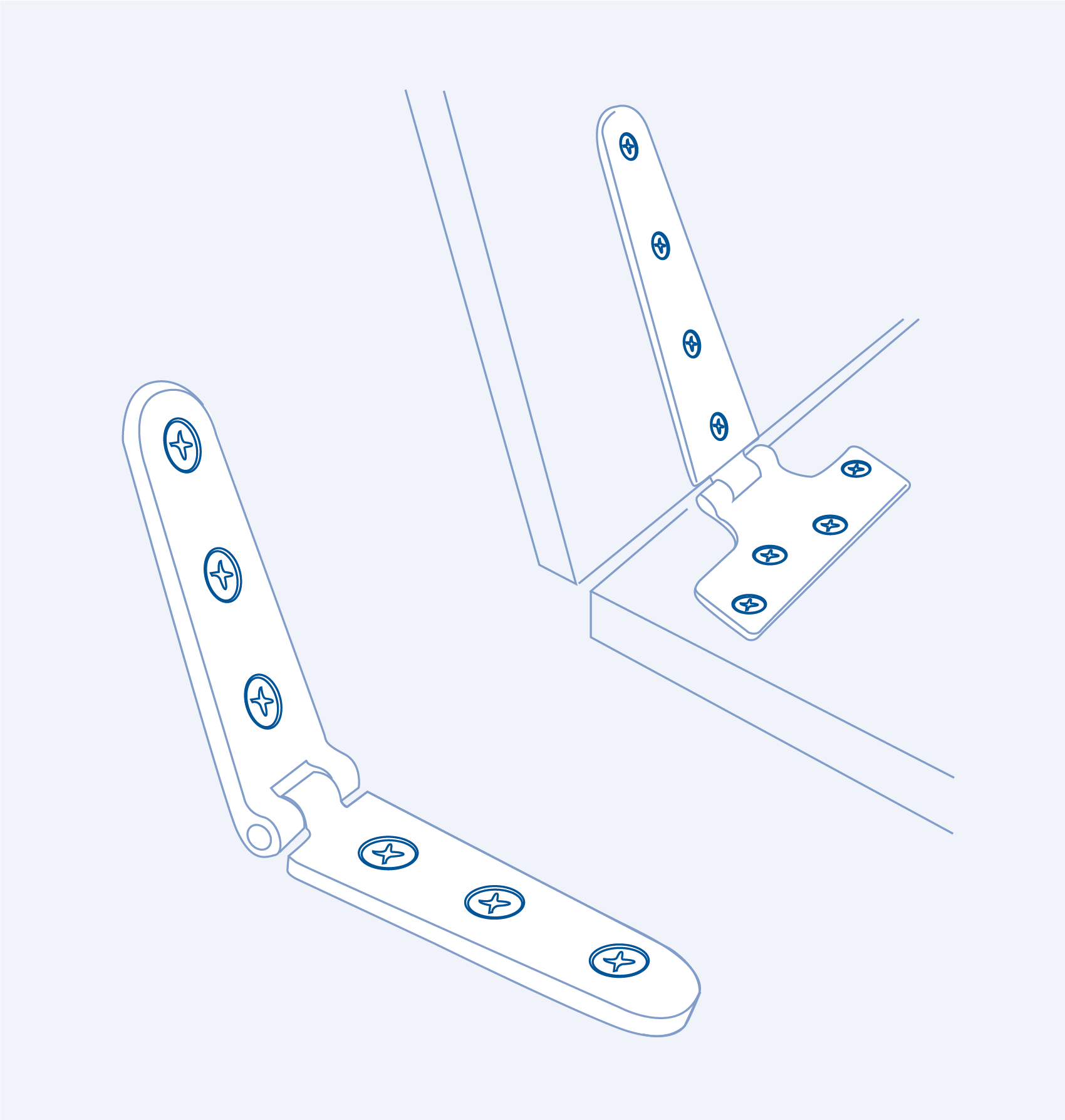 S9226/HP Stainless steel hinge (type T) - 316