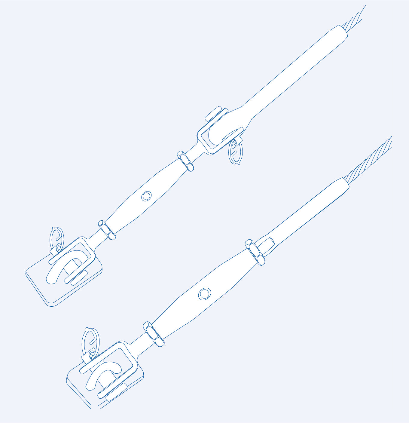 SF3121P/MIN Mini pipe turnbuckle jaw and swage terminal - 316