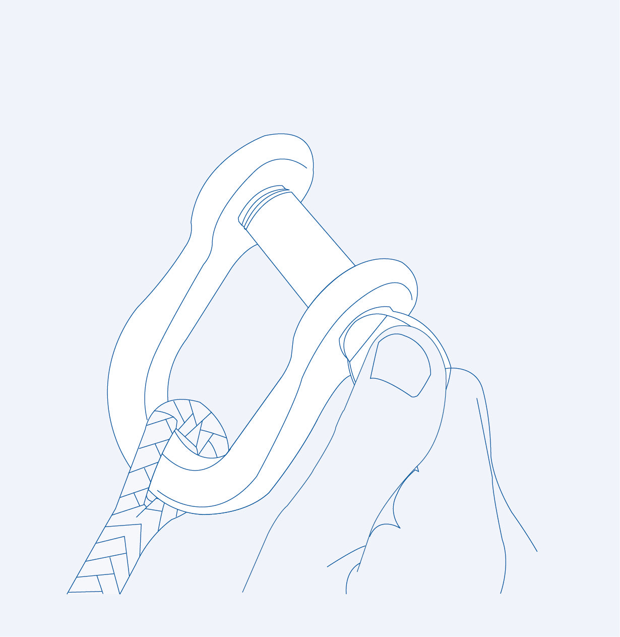 SF361RF Sheet shackle (flat screw pin) - 304