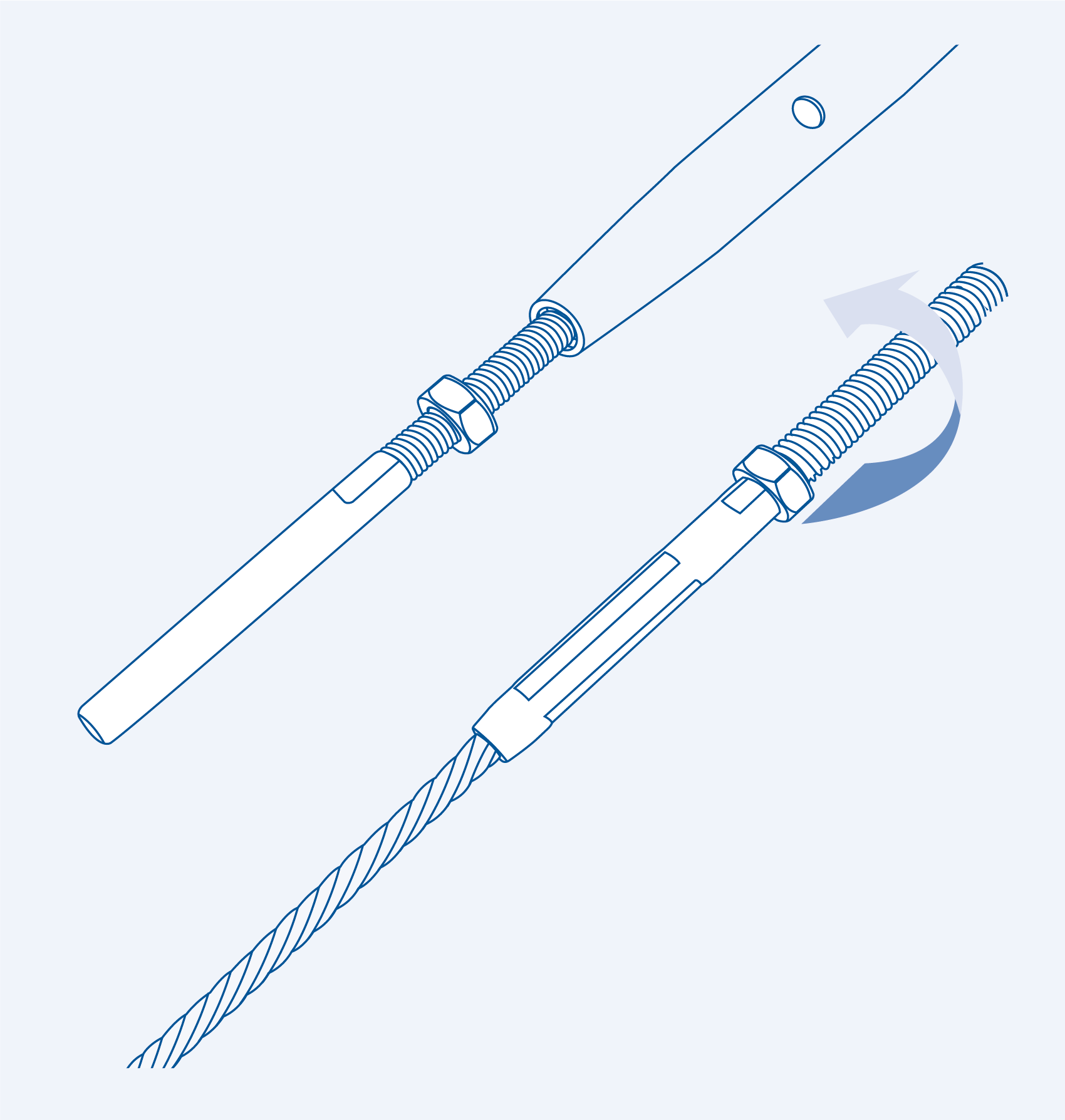 SF7801 Right Threaded Stud Terminal - 316