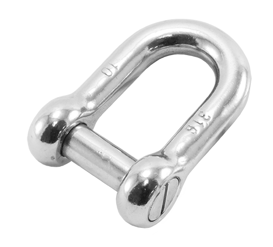 S360C D-shackle (oval sink pin) - 304