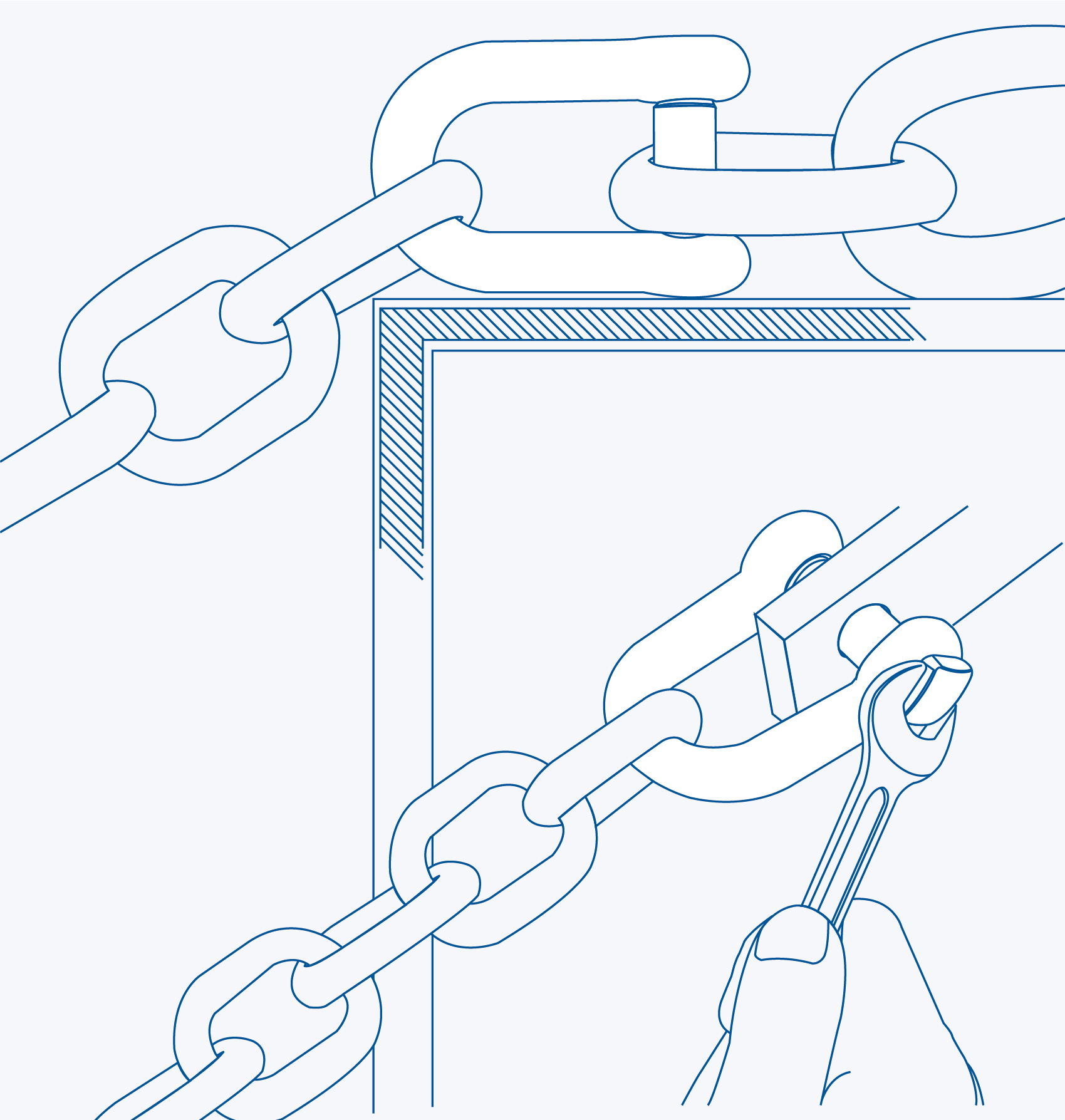 SF360C D-shackle (oval sink pin) - 316