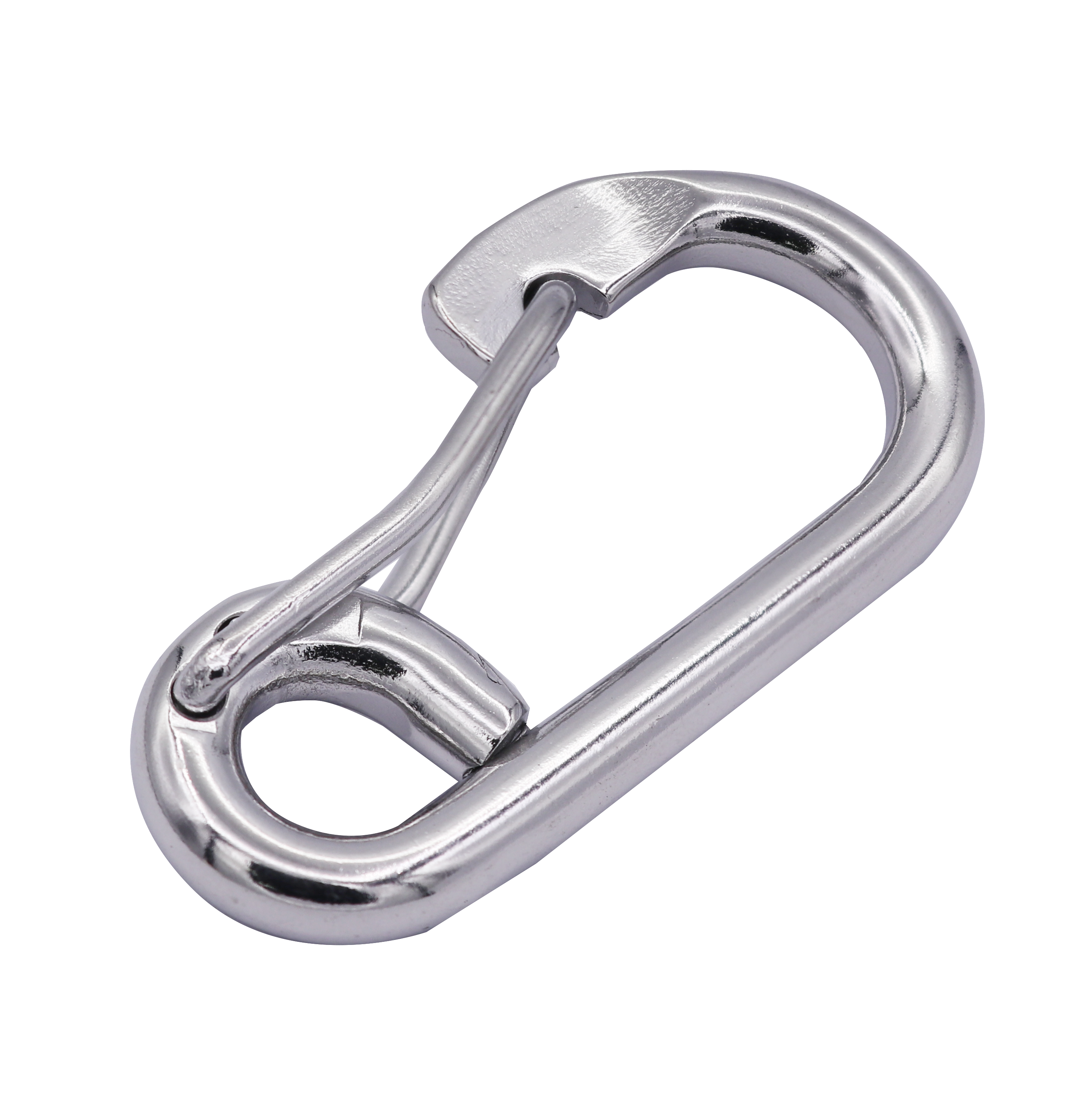 SF24301B Spring Snaps (circular hook, angled latch with eye end) - 304