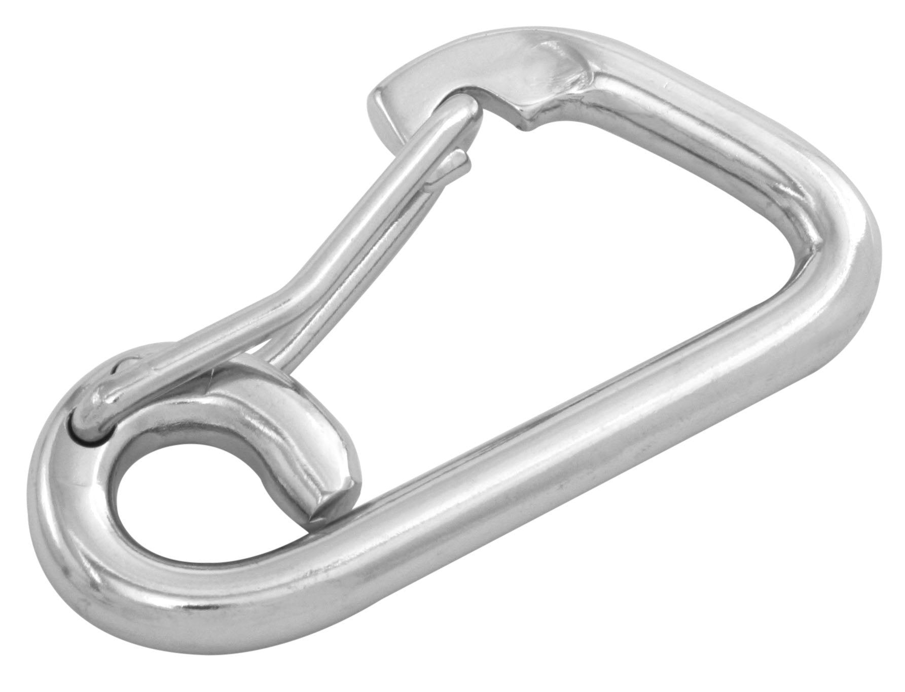 SF2430B Spring snaps (angled hook and latch with eye end) - 304