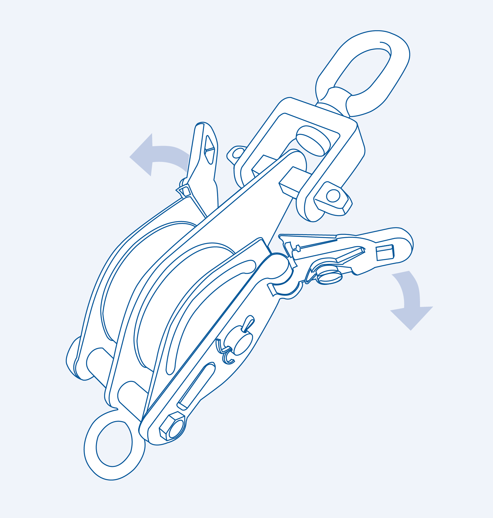 S211-E2 Double snatch block (eye top) - 304