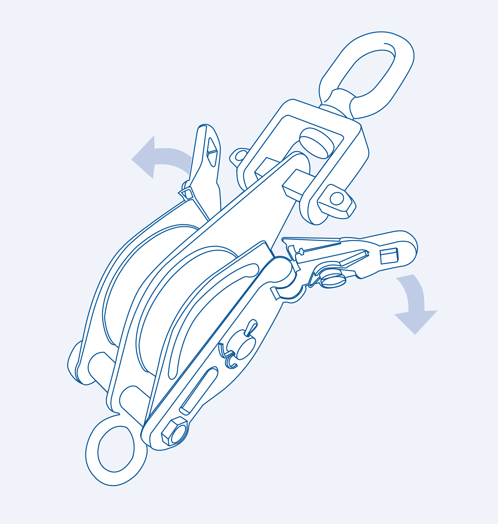 S211-H1 Single Snatch Block (hook top) - 304