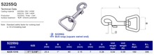 S225SQ Bolt snap (square swivel end)