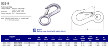 S2311 Safety snap hook (with safety latch)