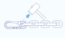 S247H Chain snaps (opened end)