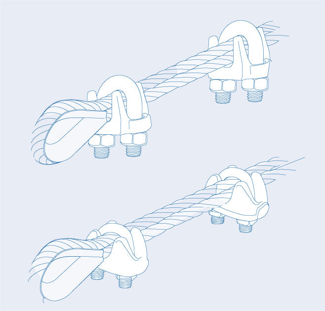 S261 Wire rope clip (light type) - 316 (CLEARANCE SALE)