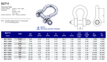 S2711 Oversize anchor shackle