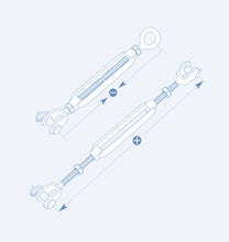 S311JE Frame turnbuckle, jaw and eye