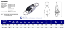 S314ANL Mame block (nylon sheave with eye end)