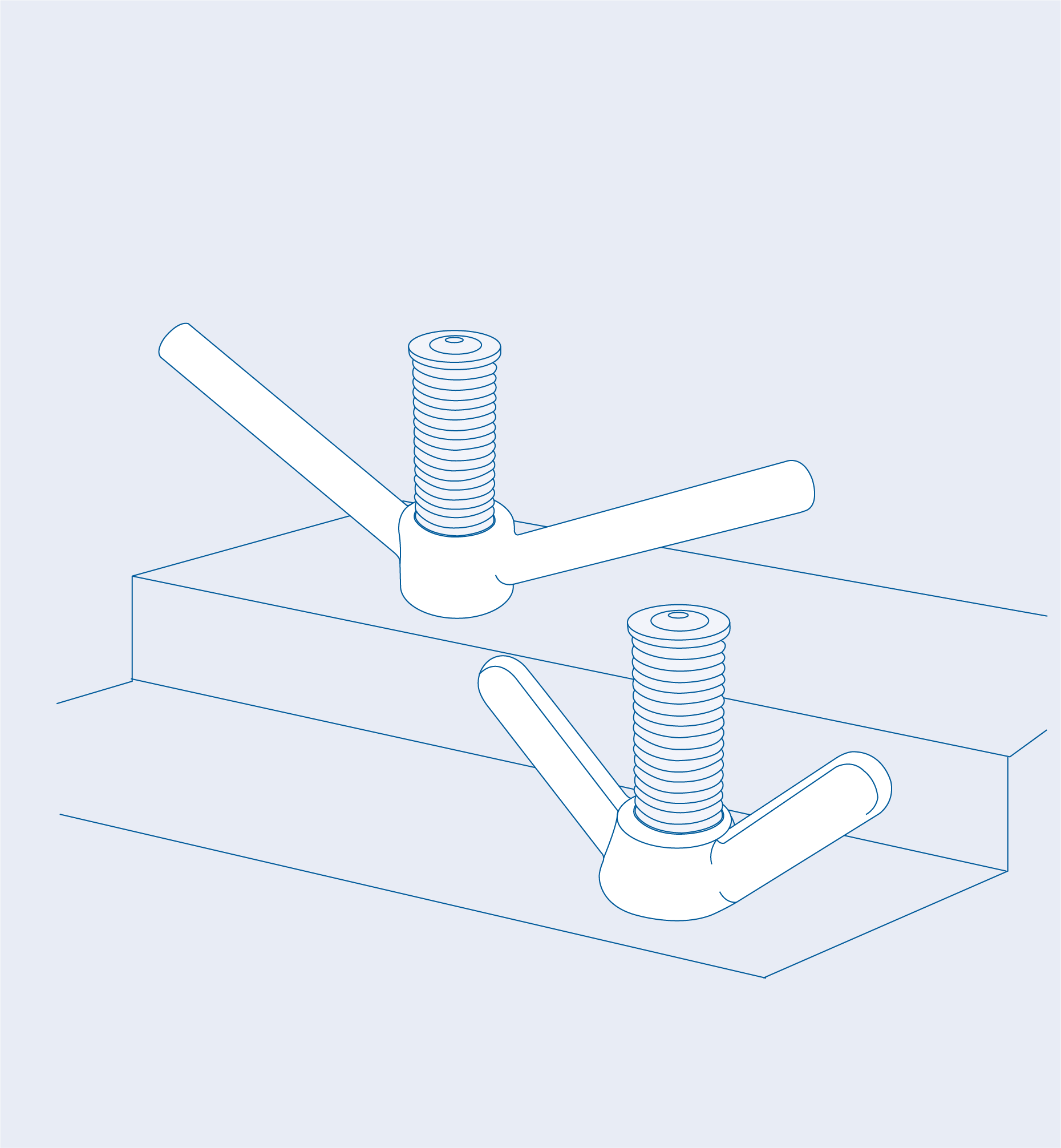 S31501 Wide wing nut (long type) - 316