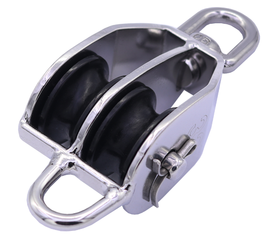 S315ANL Mame block (double nylon sheave with eye end) - 304 (CLEARANCE SALE)
