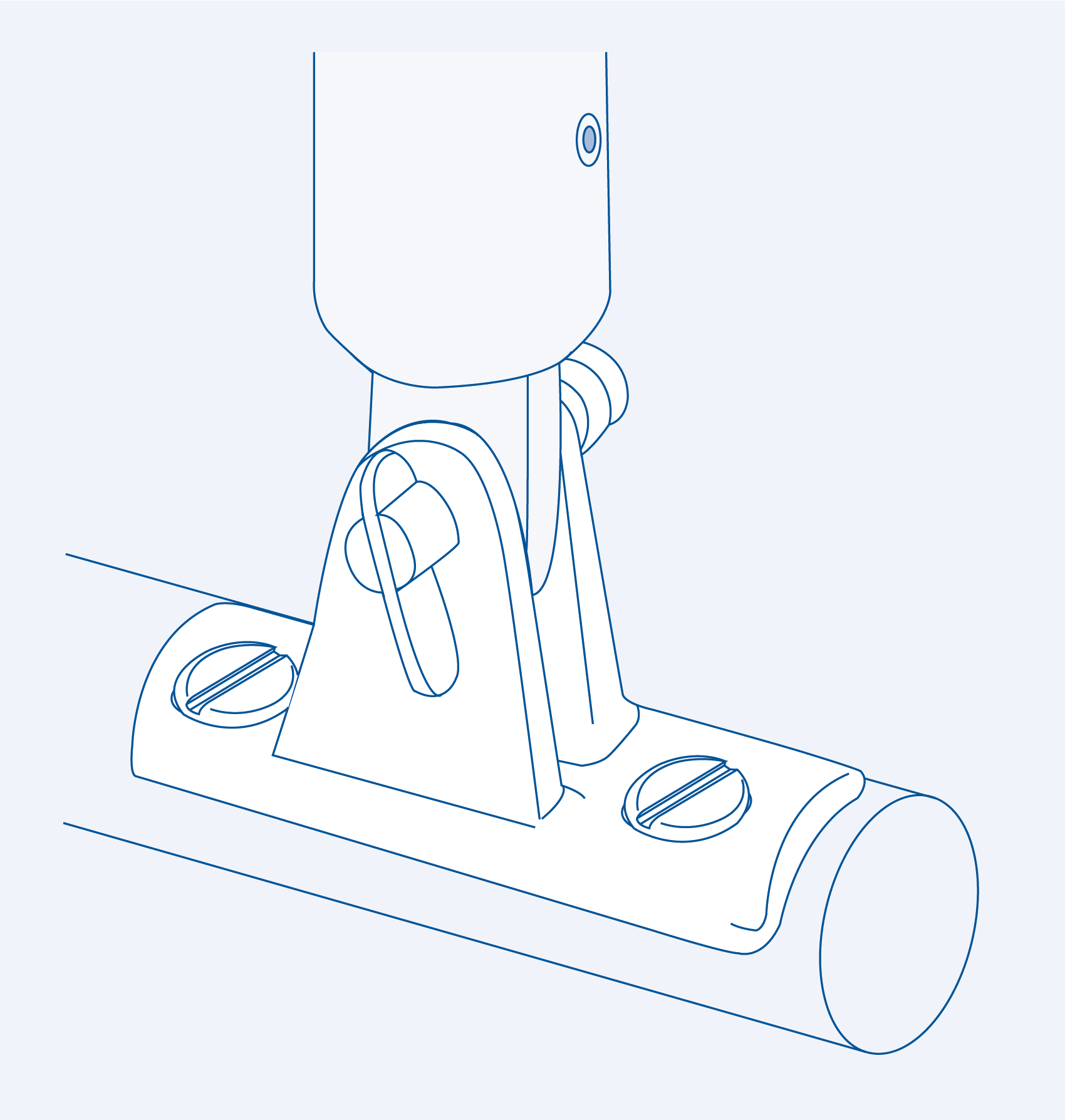 S316061A Deck hinge (rail mount with removable pin) - 316 (CLEARANCE SALE)
