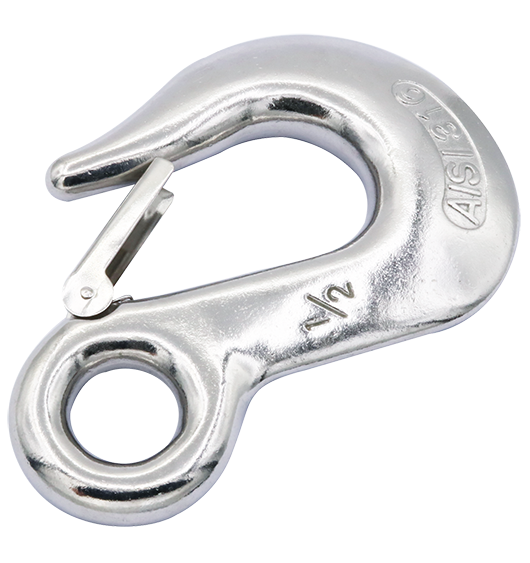 S325X Slip hook (eye end with safety latch) - 316