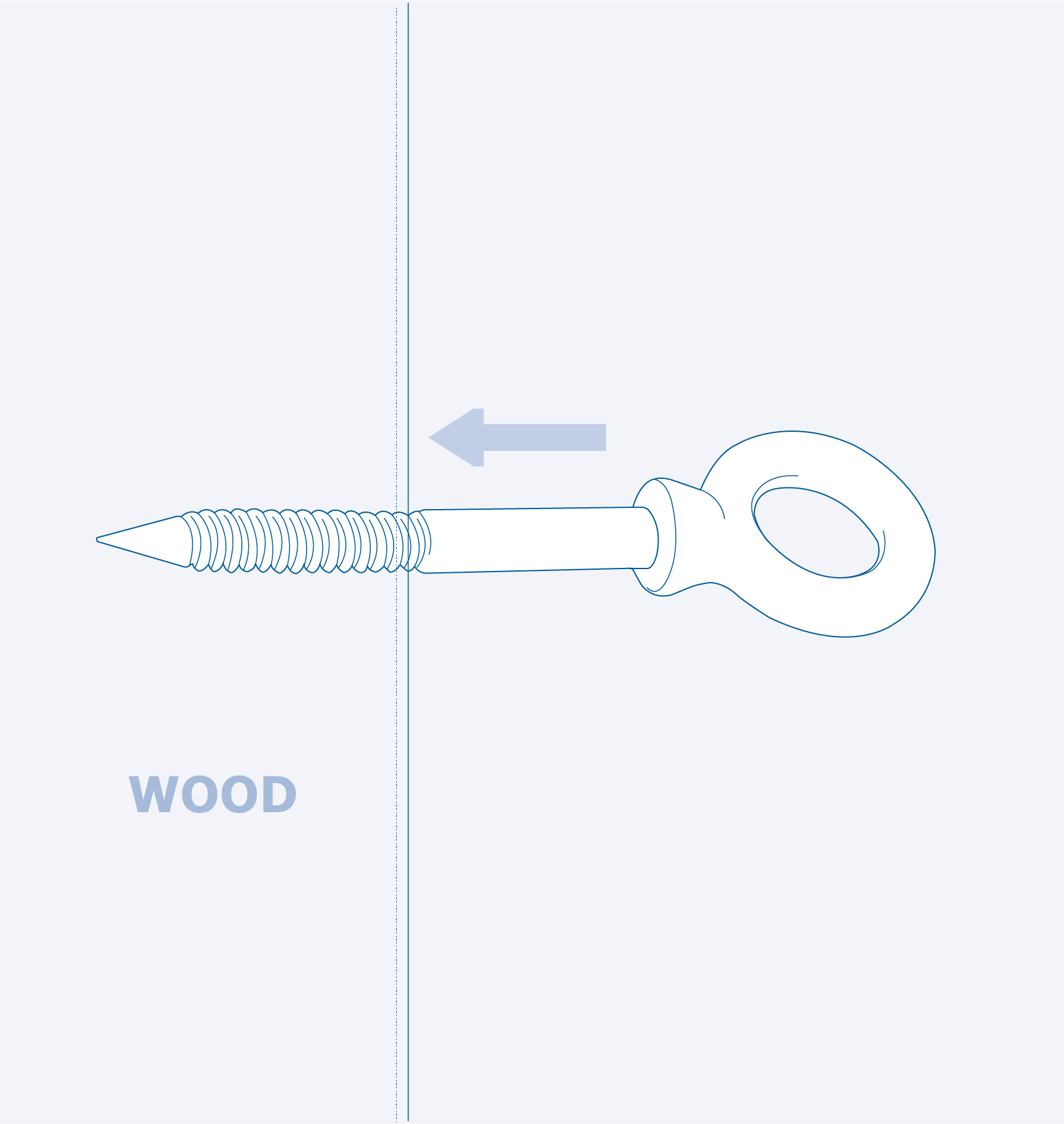 S3291 Eye wooden screw - 316