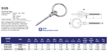 S329 Ring wooden screw