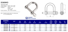 S360WO Wide D-shackle