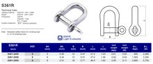 S361R Light D-shackle