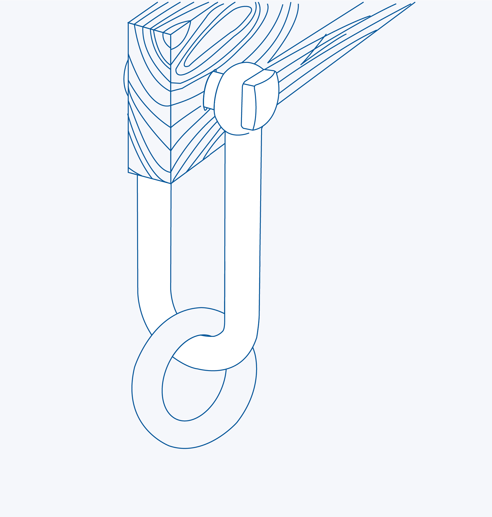 S362B Long D-shackle (square head pin) - 316