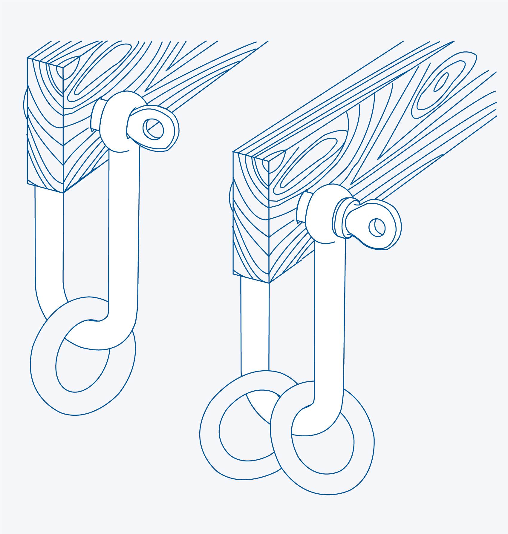 S362CP Long D-shackle (collared pin) - 316