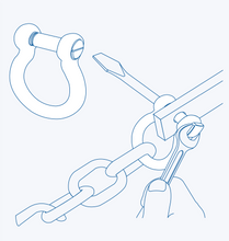 S370B, SF370B Anchor shackle (square head pin)