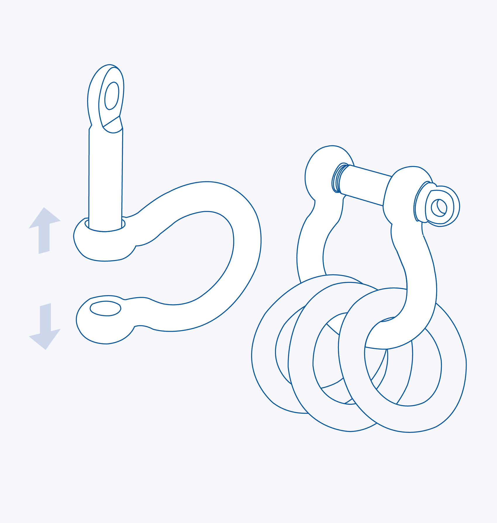 S370CP Anchor Shackle (collared pin) - 316