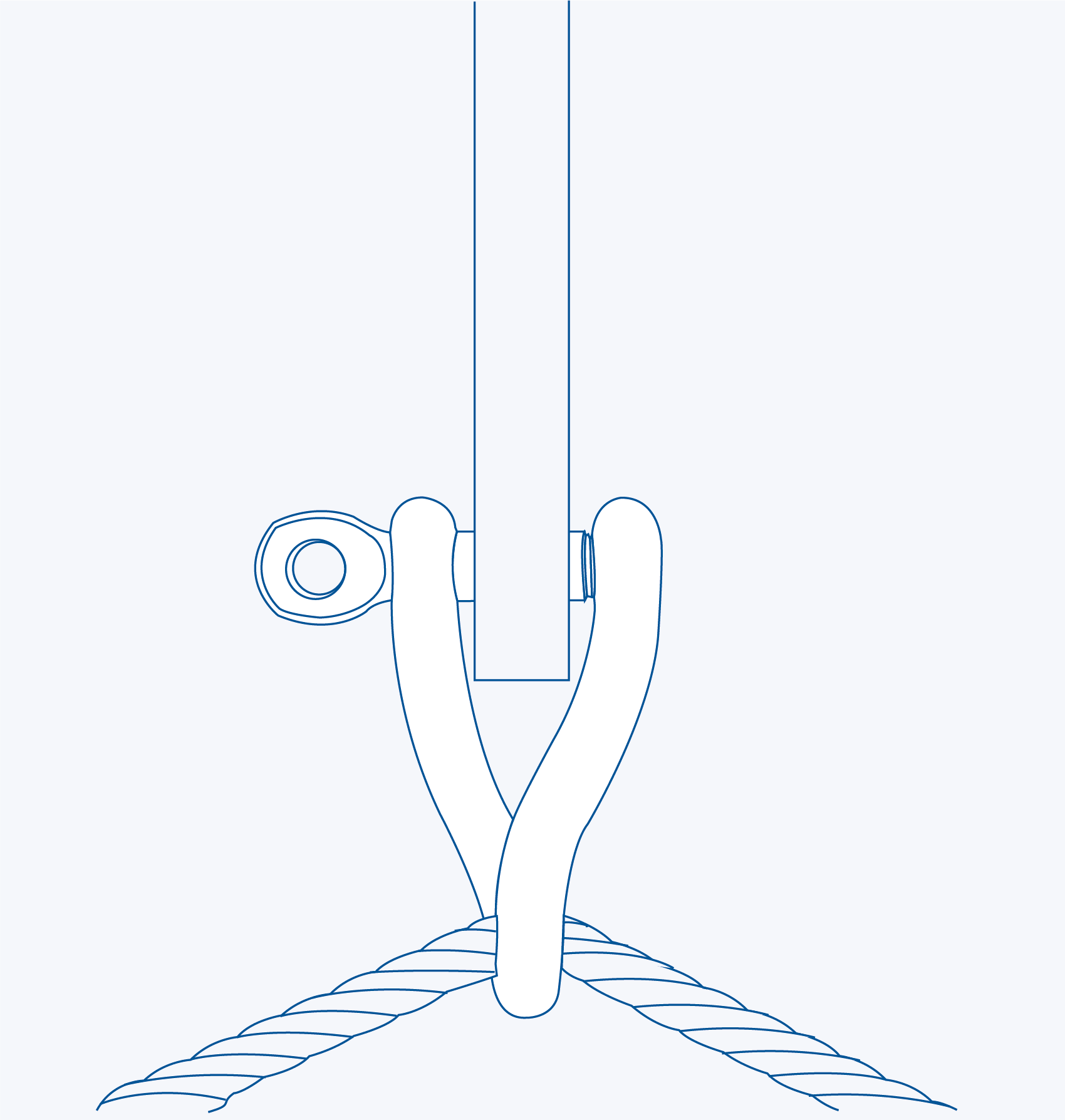 S380CP Twist shackle (collared pin) - 316
