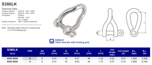 S380LK Twist shackle with locking pin