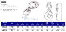 S4322 Slip hook (swivel end with safety latch)