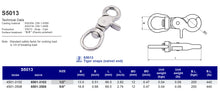 S5013 Tiger snaps (swivel end)
